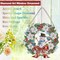 Christmas Diamond Painting Hanging Ornament, 5D Special Shape Snowman Wreath Diamond Art, Crafts for Adults DIY Gem Art, Acrylic Home Garden Decor Wall Art with Chain, Box Kit, 7.87x7.87inch